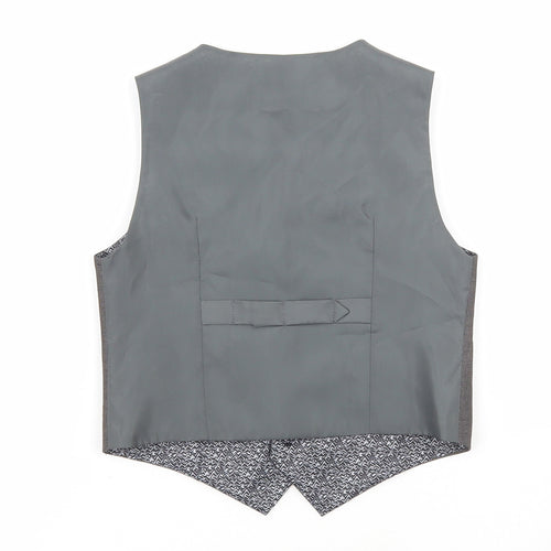 NEXT Boys Grey Gilet Blazer Size 3-4 Years Button - Suit