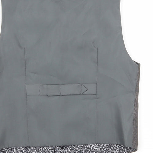 NEXT Boys Grey Gilet Blazer Size 3-4 Years Button - Suit