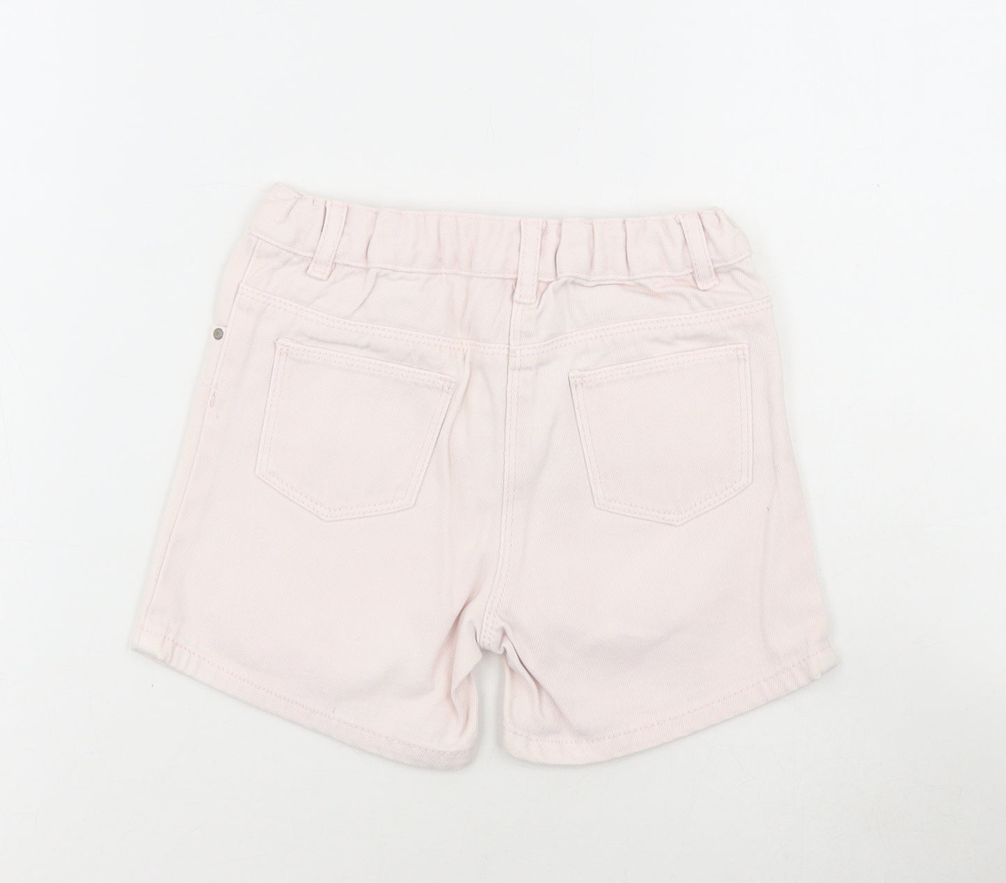 NEXT Girls Pink Cotton Hot Pants Shorts Size 4-5 Years Regular Zip