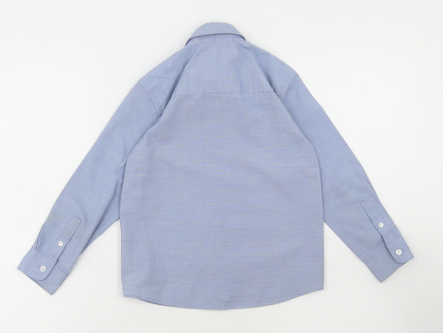 NEXT Boys Blue Polyester Basic Dress Shirt Size 6 Years Collared Button