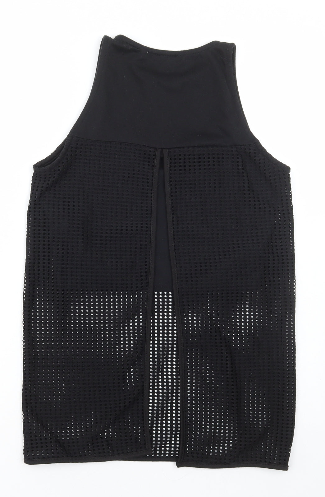 River Island Womens Black Polyester Basic Tank Size 10 Round Neck