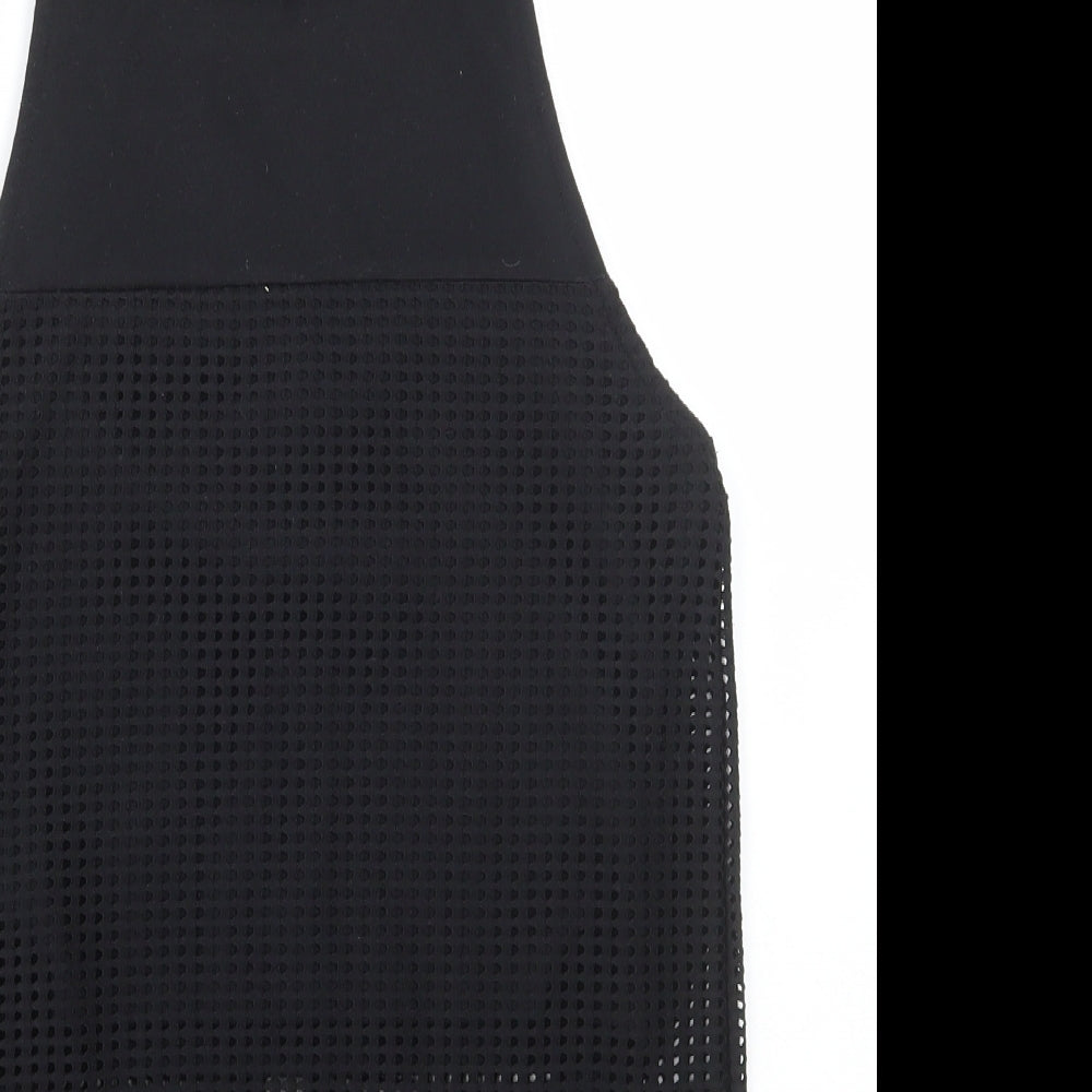 River Island Womens Black Polyester Basic Tank Size 10 Round Neck