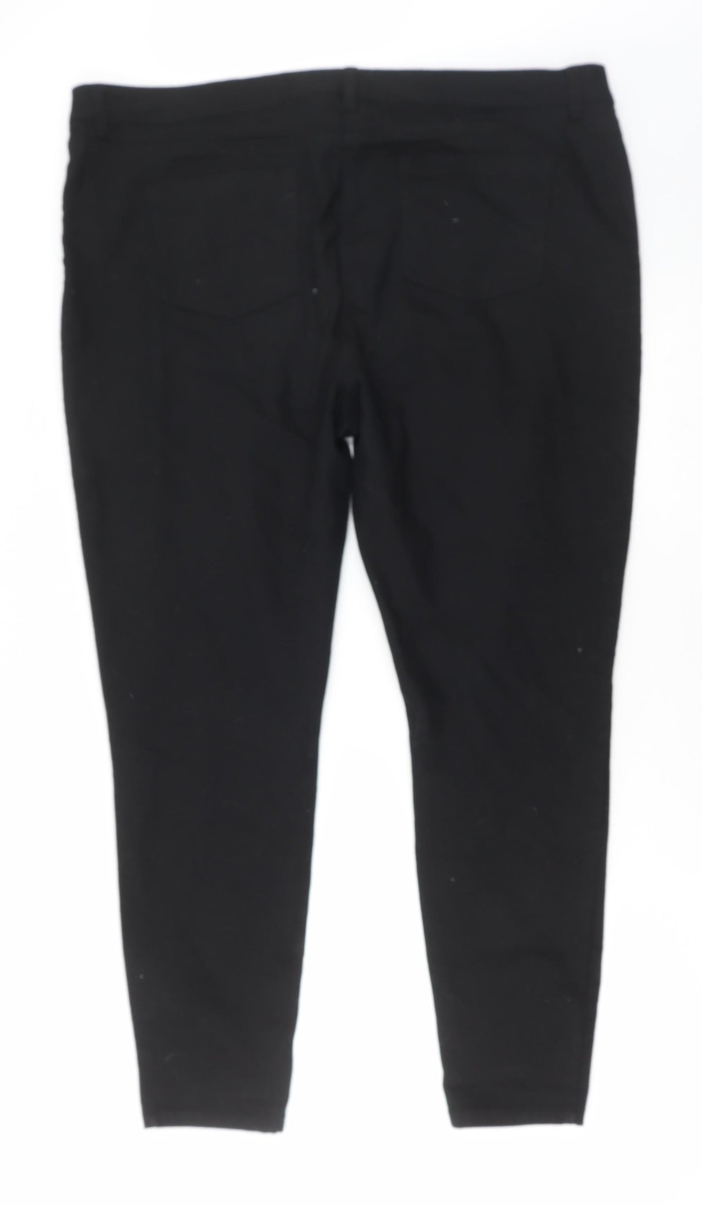 Matalan Womens Black Cotton Skinny Jeans Size 20 L29 in Regular Zip