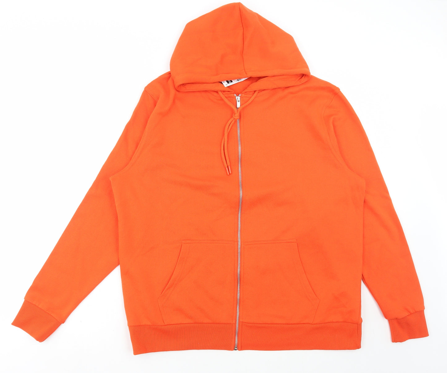 Dunnes Stores Womens Orange Cotton Full Zip Hoodie Size XL Zip