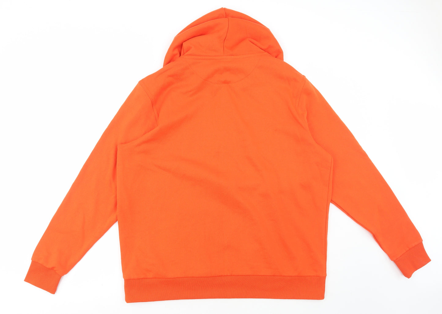 Dunnes Stores Womens Orange Cotton Full Zip Hoodie Size XL Zip