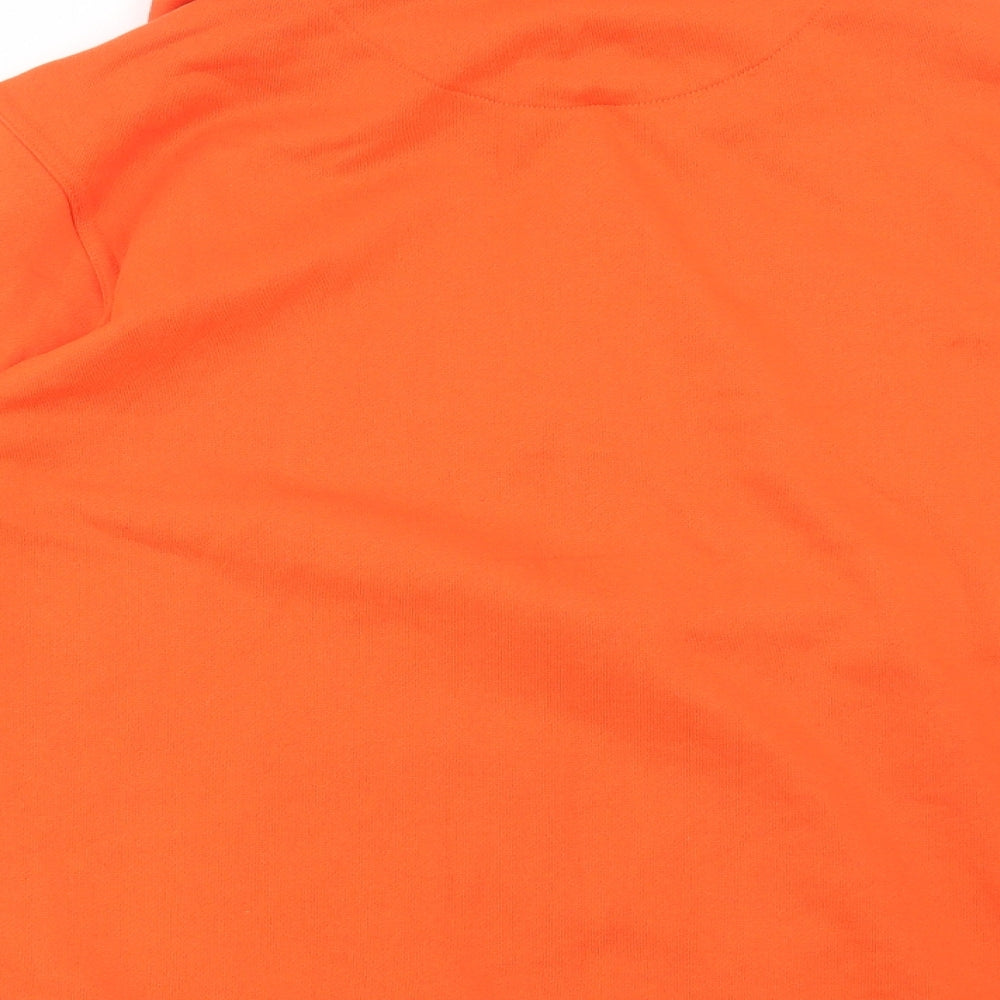 Dunnes Stores Womens Orange Cotton Full Zip Hoodie Size XL Zip