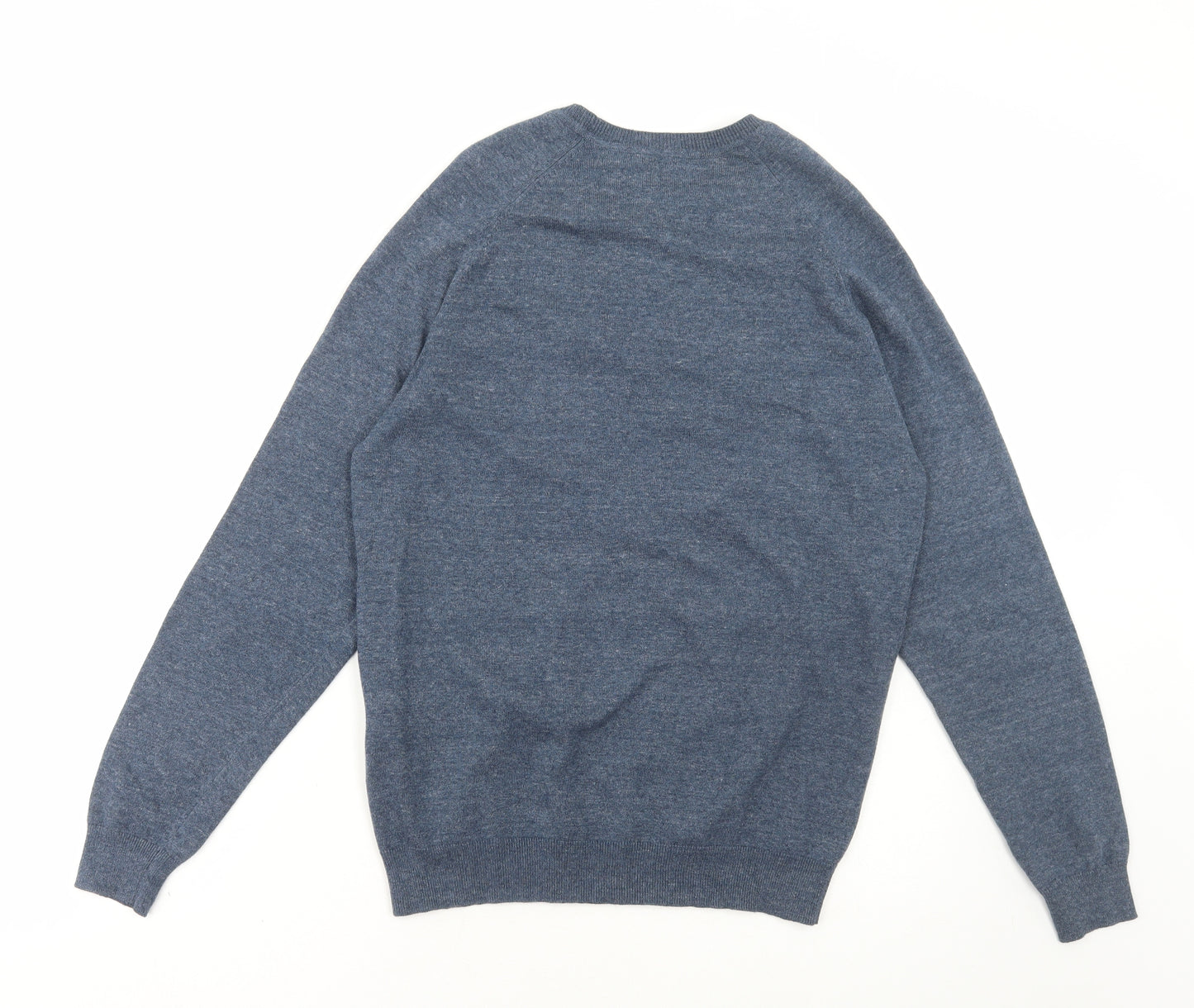 Superdry Mens Grey Round Neck Cotton Pullover Jumper Size L