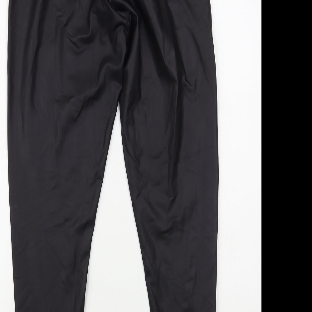 Topshop Womens Black Polyester Jegging Leggings Size 14 L29 in - Coated