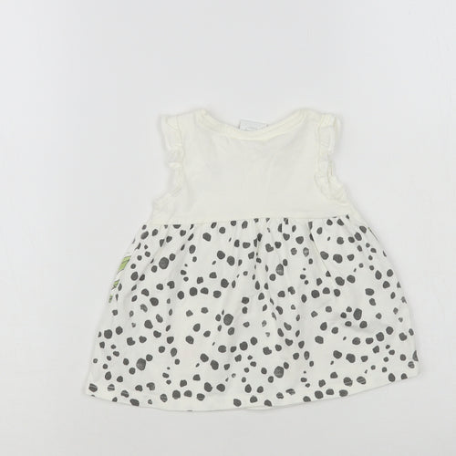 Disney Baby Baby White Animal Print Cotton Tunic Tank Size Newborn Crew Neck Pullover - The Lion King