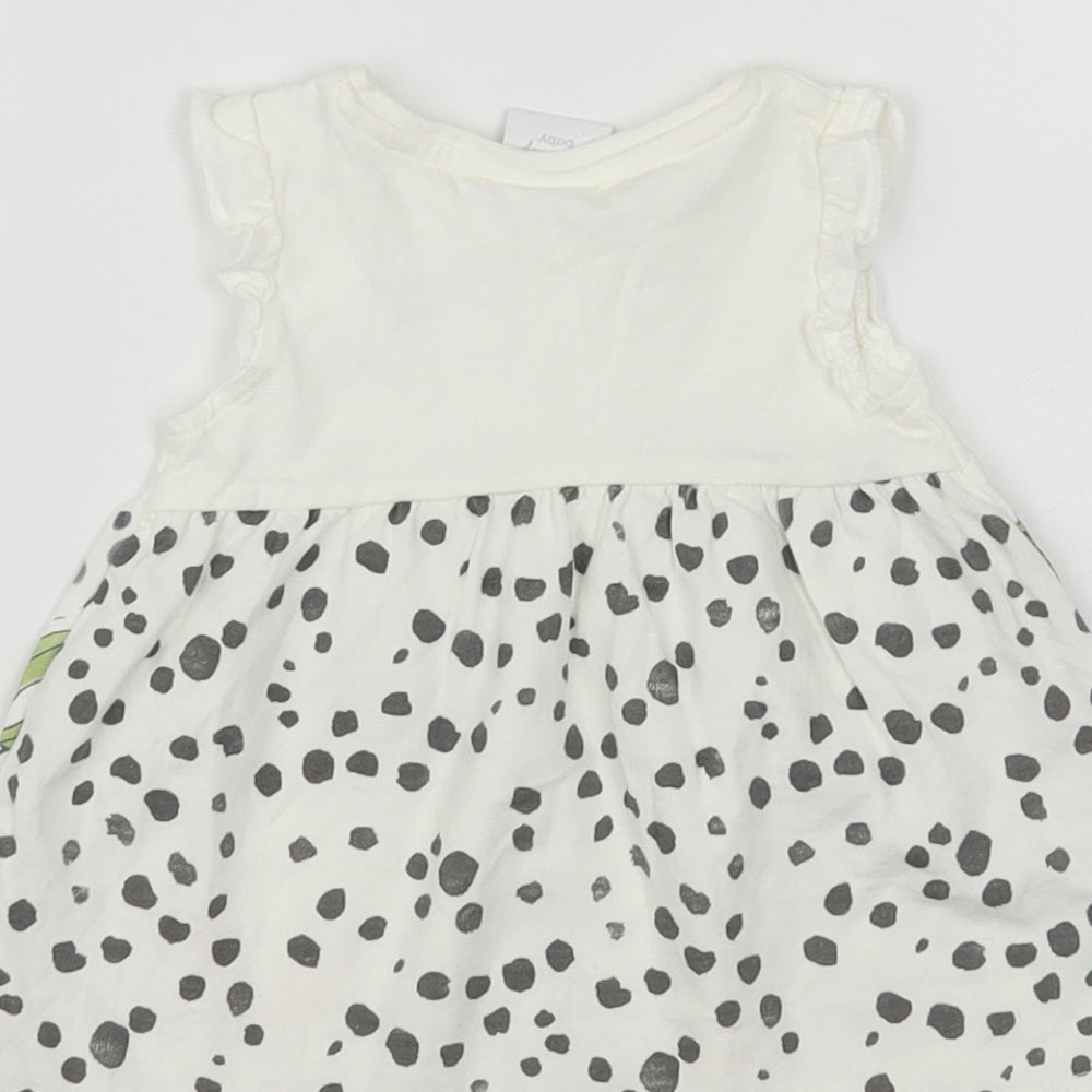 Disney Baby Baby White Animal Print Cotton Tunic Tank Size Newborn Crew Neck Pullover - The Lion King