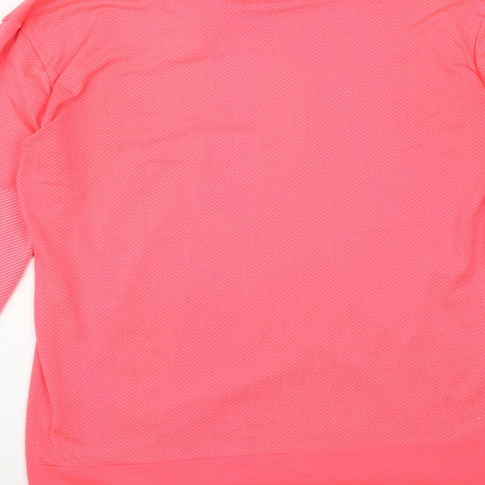 Nike Womens Pink Geometric Polyester Pullover Sweatshirt Size XL Pullover