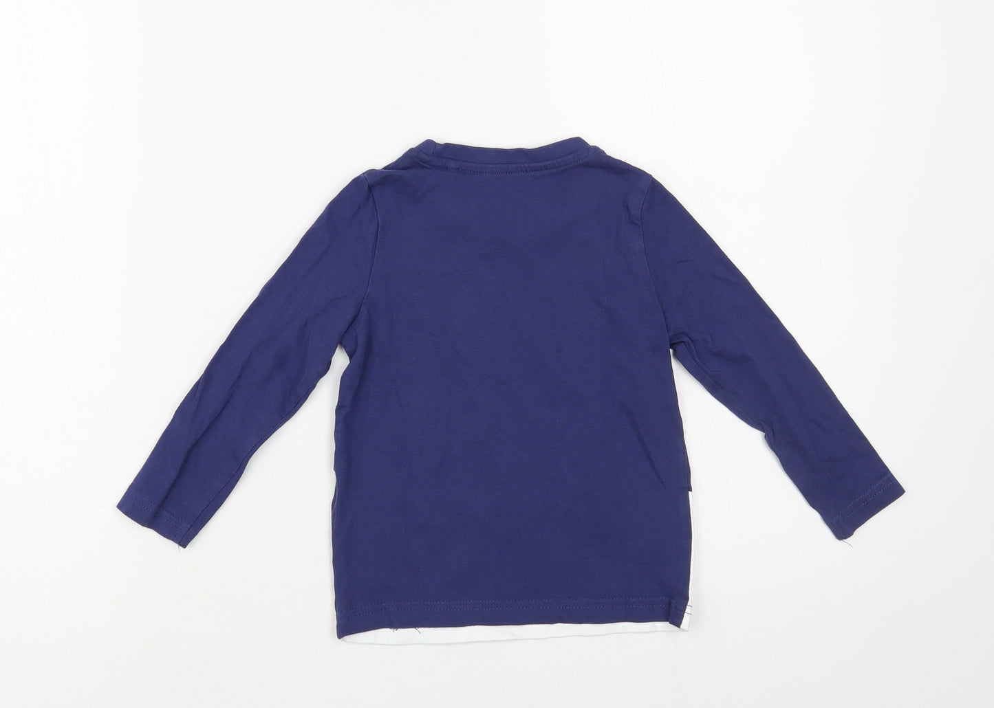 TU Baby Blue Cotton Pullover T-Shirt Size 12-18 Months Crew Neck Pullover - Dinosaur Christmas