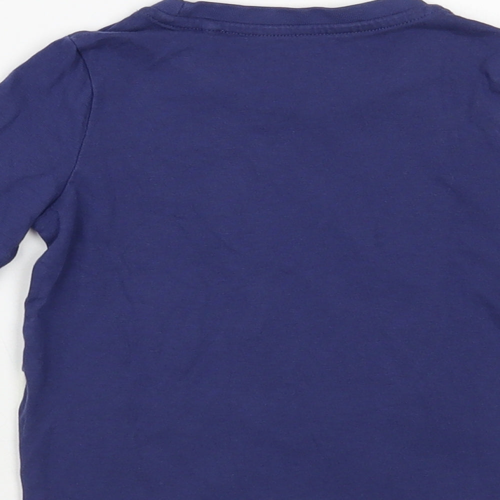 TU Baby Blue Cotton Pullover T-Shirt Size 12-18 Months Crew Neck Pullover - Dinosaur Christmas