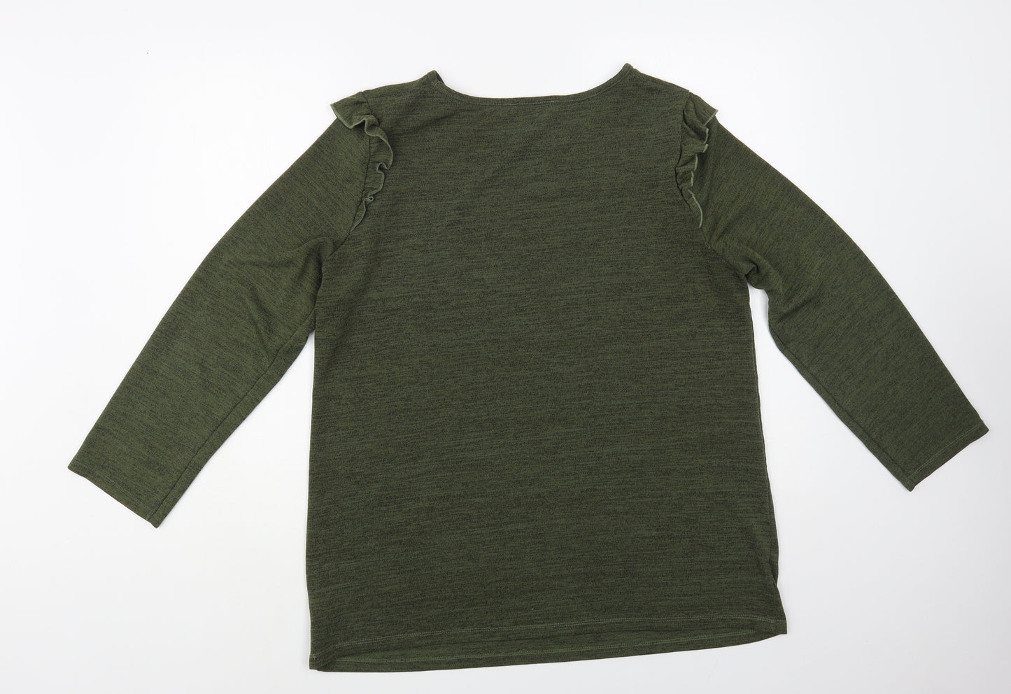 Papaya Womens Green Boat Neck Polyester Pullover Jumper Size 16 - Love