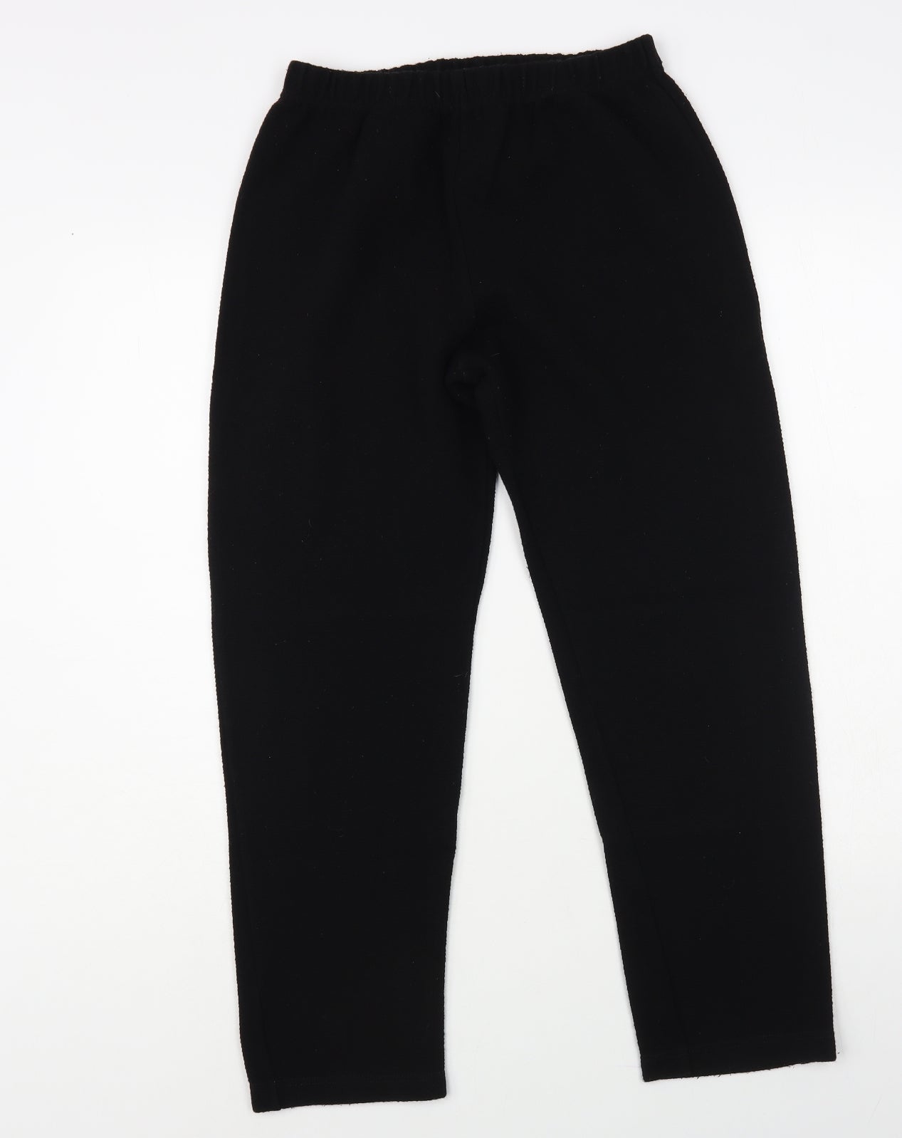 Afibel Womens Black Acrylic Trousers Size 14 L27 in Regular