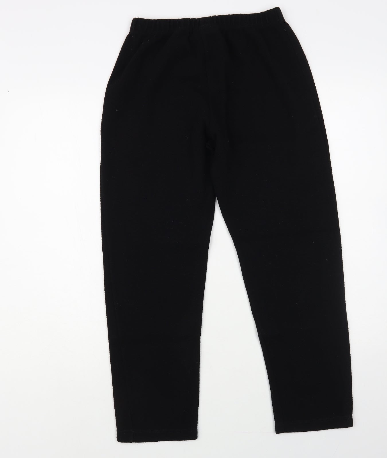 Afibel Womens Black Acrylic Trousers Size 14 L27 in Regular