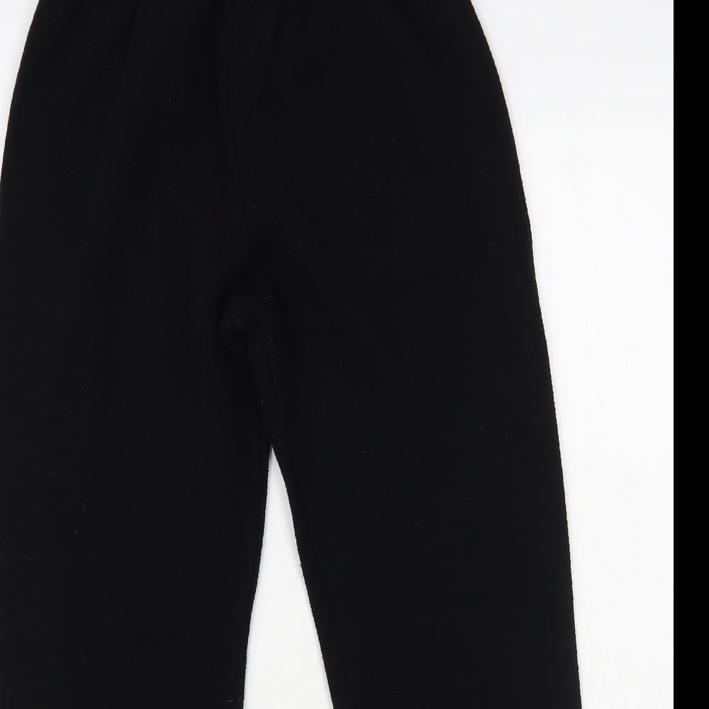 Afibel Womens Black Acrylic Trousers Size 14 L27 in Regular