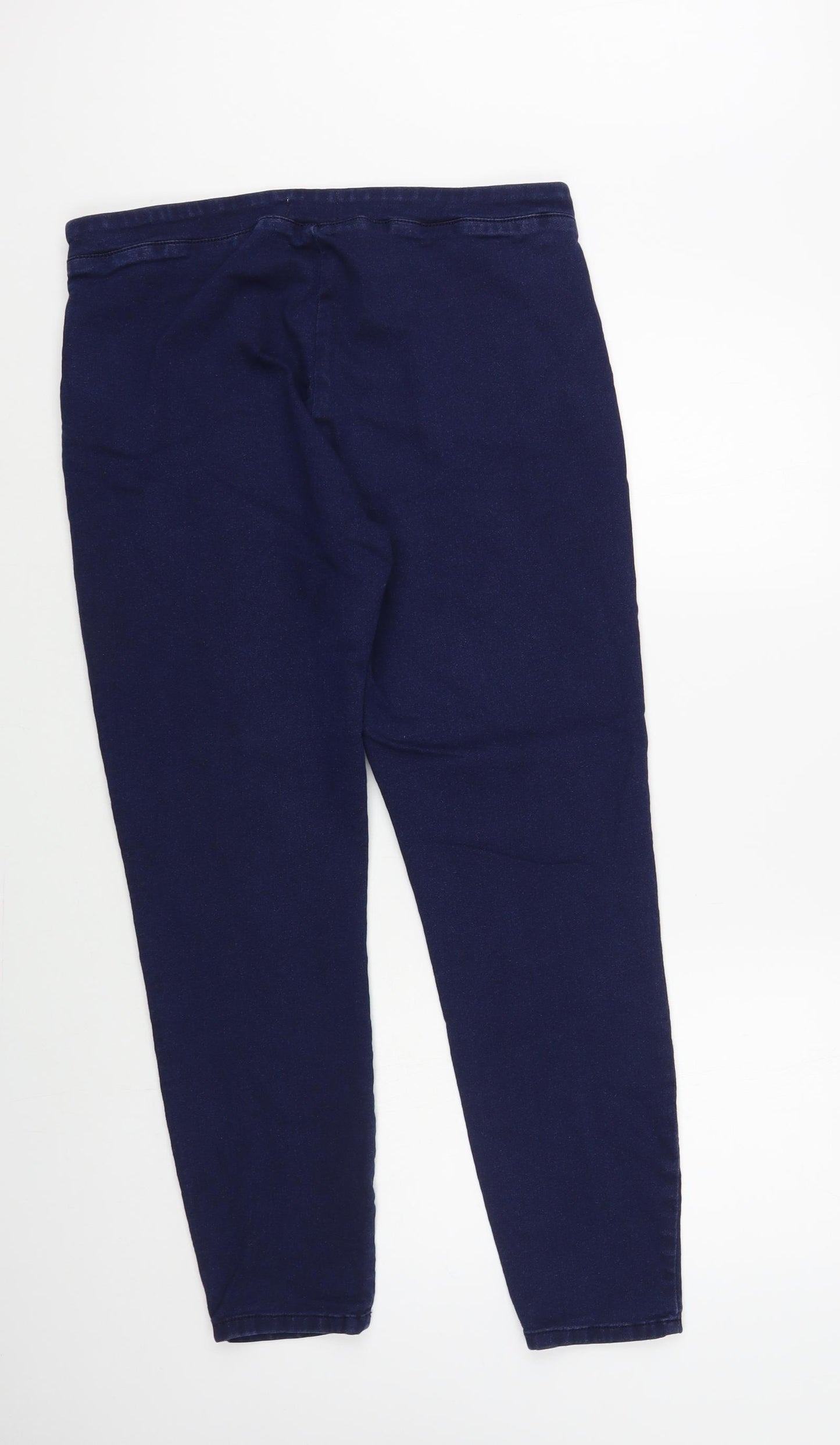 Savida Womens Blue Cotton Jegging Jeans Size 16 L27 in Regular Zip