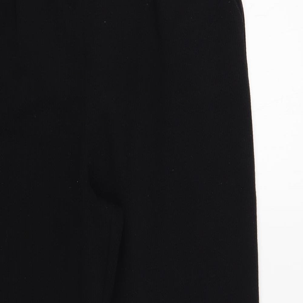 Papaya Womens Black Polyester Jogger Trousers Size 14 L26 in Regular