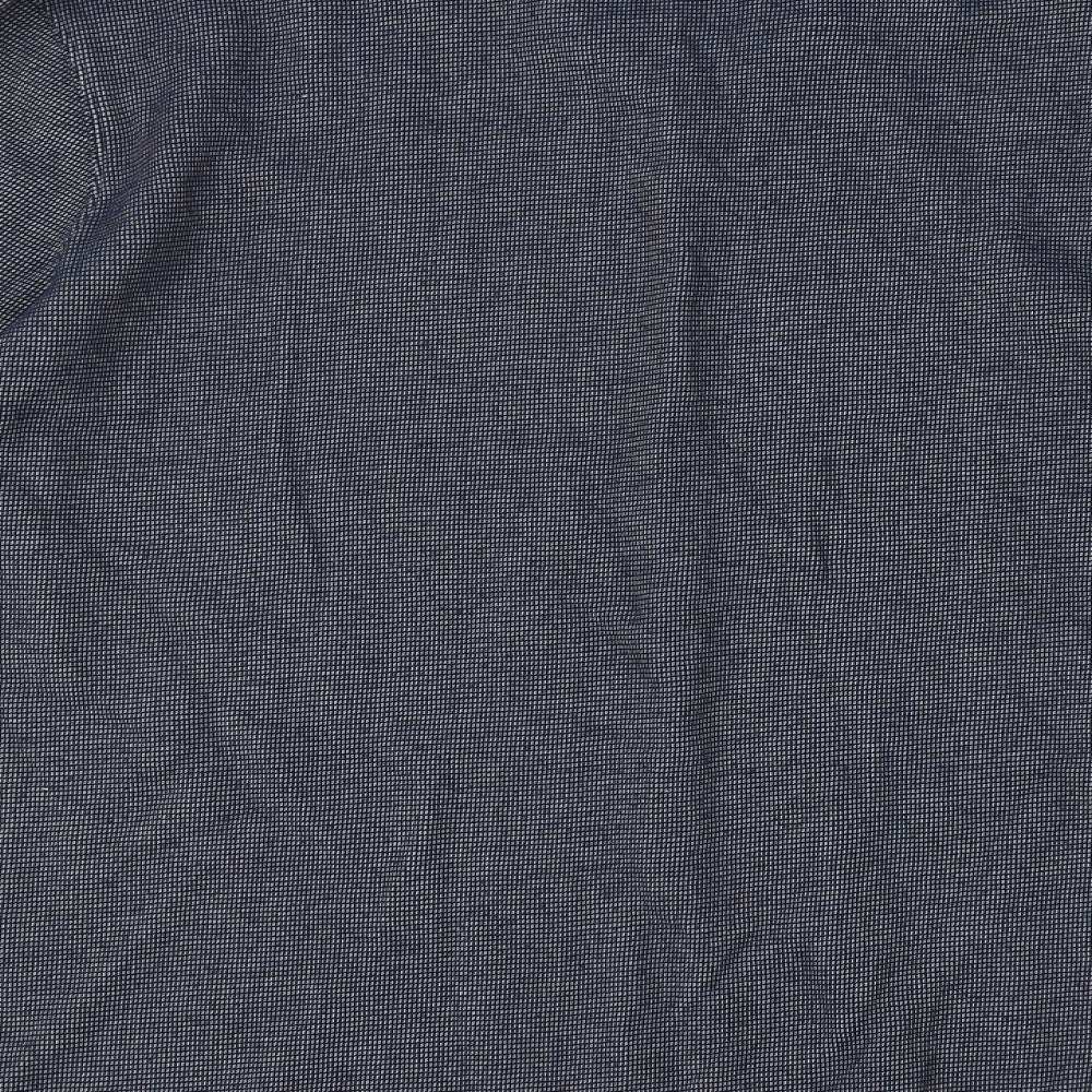 Merc London Mens Blue Round Neck Cotton Pullover Jumper Size 2XL