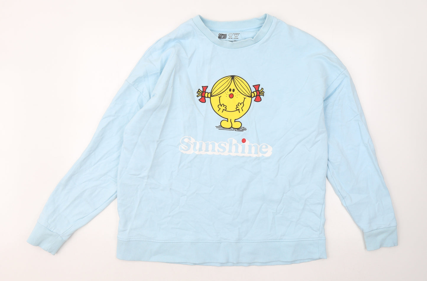 Comic Relief Womens Blue Cotton Pullover Sweatshirt Size XL - Little Miss sunshine