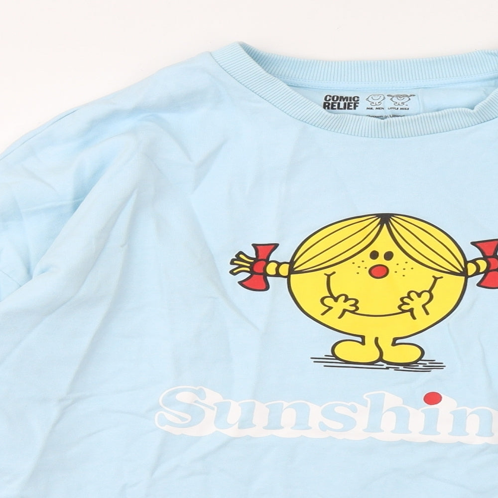 Comic Relief Womens Blue Cotton Pullover Sweatshirt Size XL - Little Miss sunshine