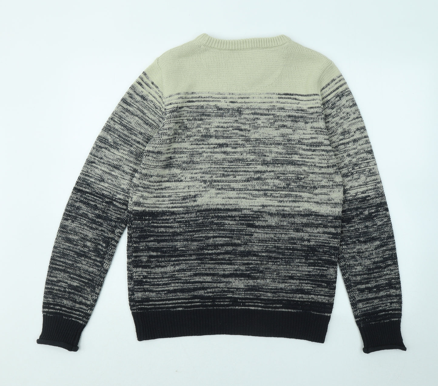 Threadbare Mens Black Round Neck Acrylic Pullover Jumper Size S