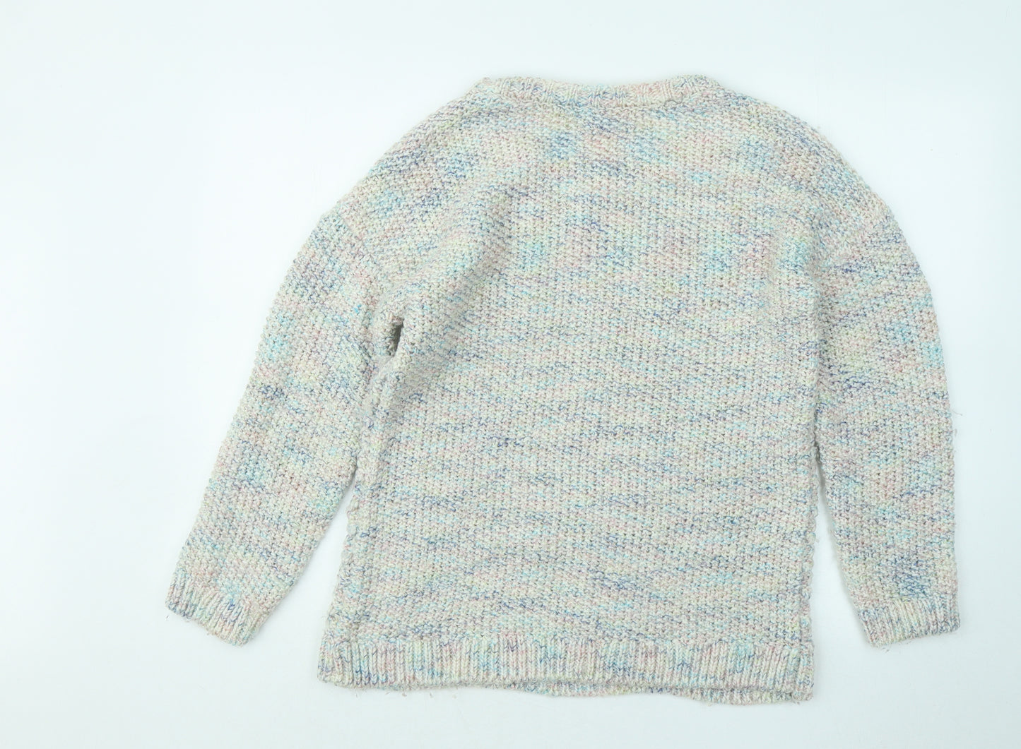 Marks and Spencer Womens Multicoloured Round Neck Acrylic Pullover Jumper Size 8