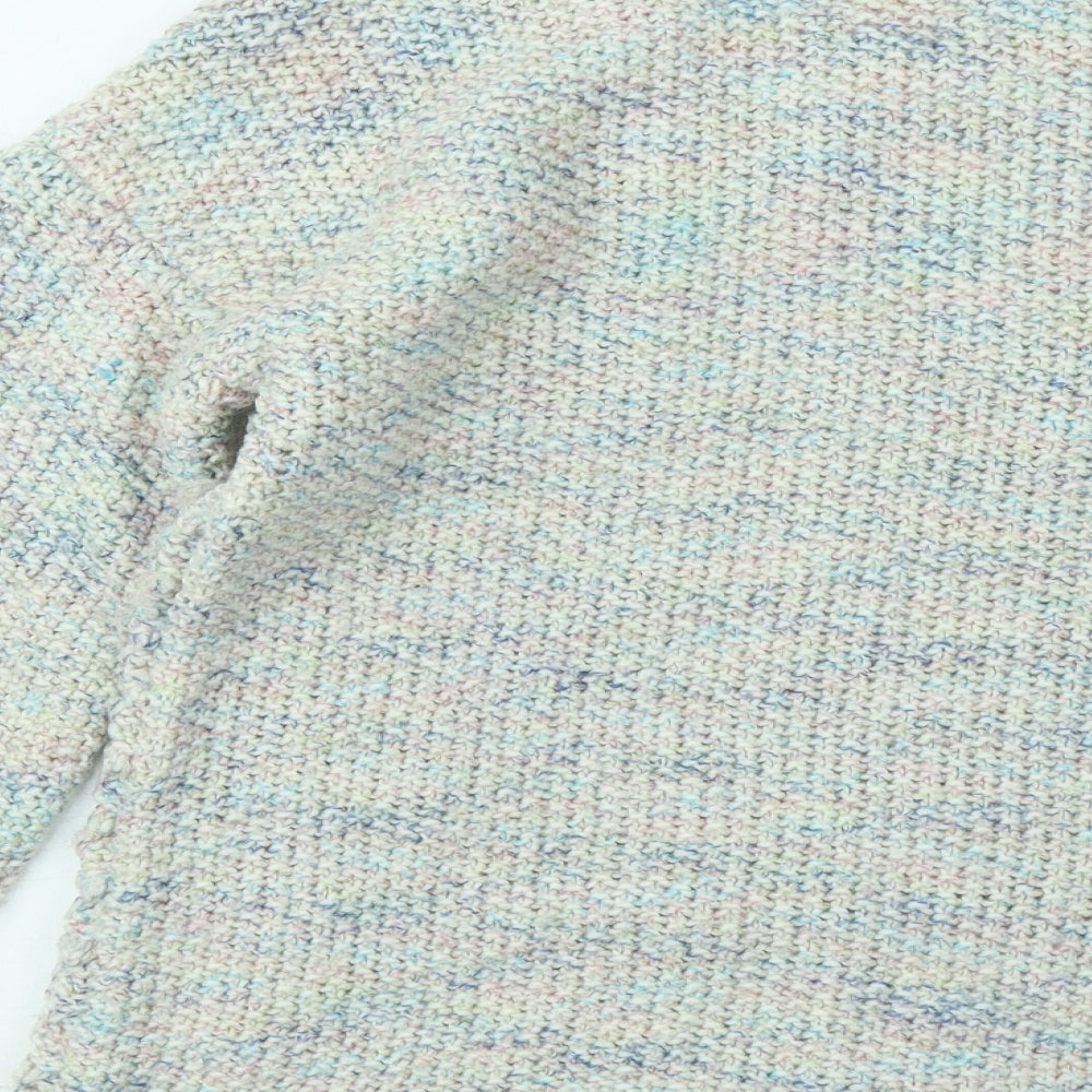 Marks and Spencer Womens Multicoloured Round Neck Acrylic Pullover Jumper Size 8