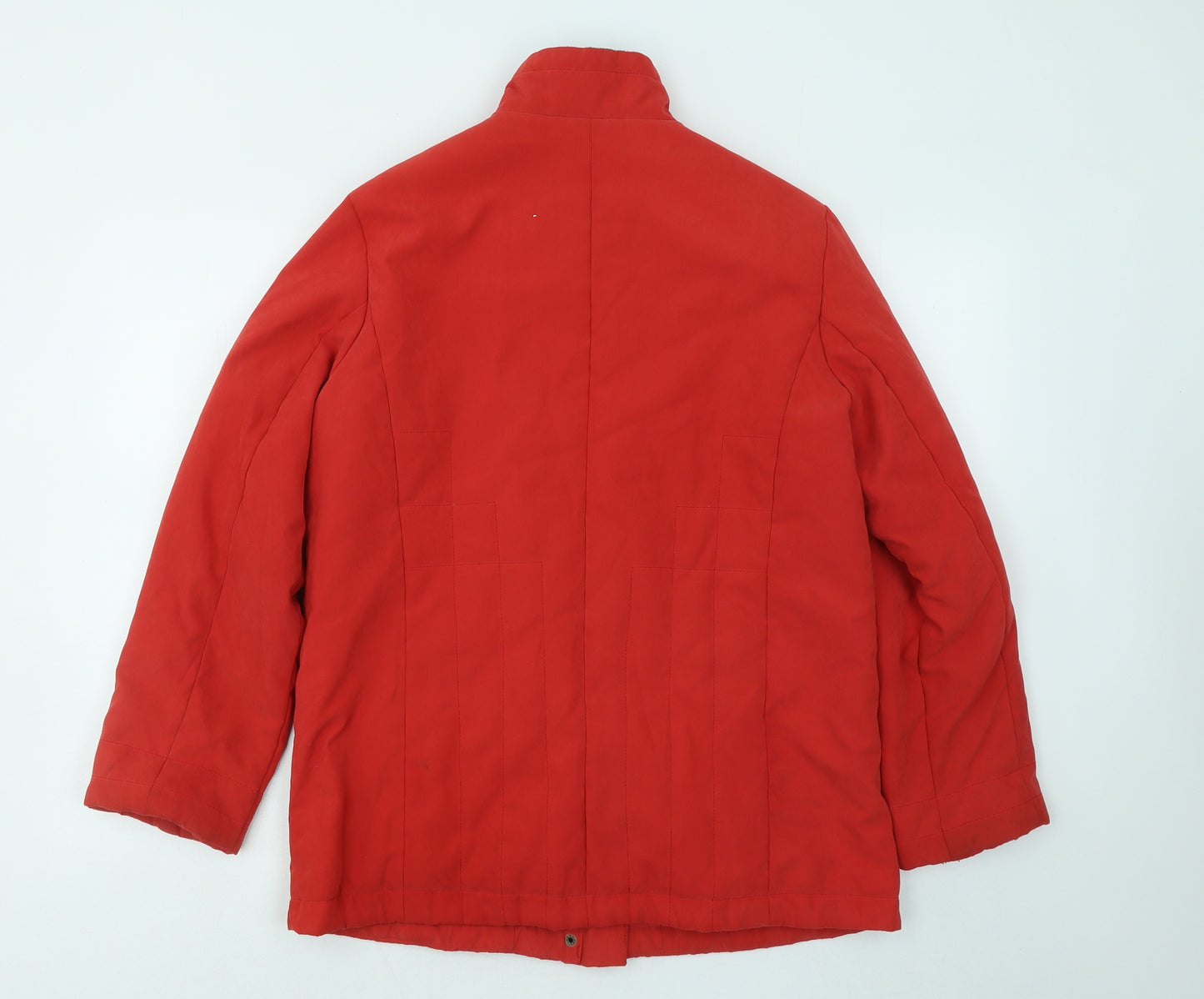 EWM Womens Red Jacket Coat Size 12 Zip