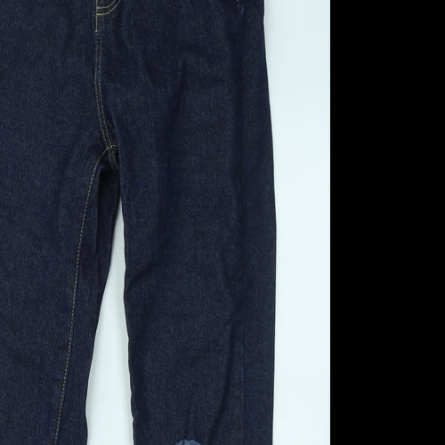 Boohoo Womens Blue Cotton Straight Jeans Size 10 L28 in Regular Zip