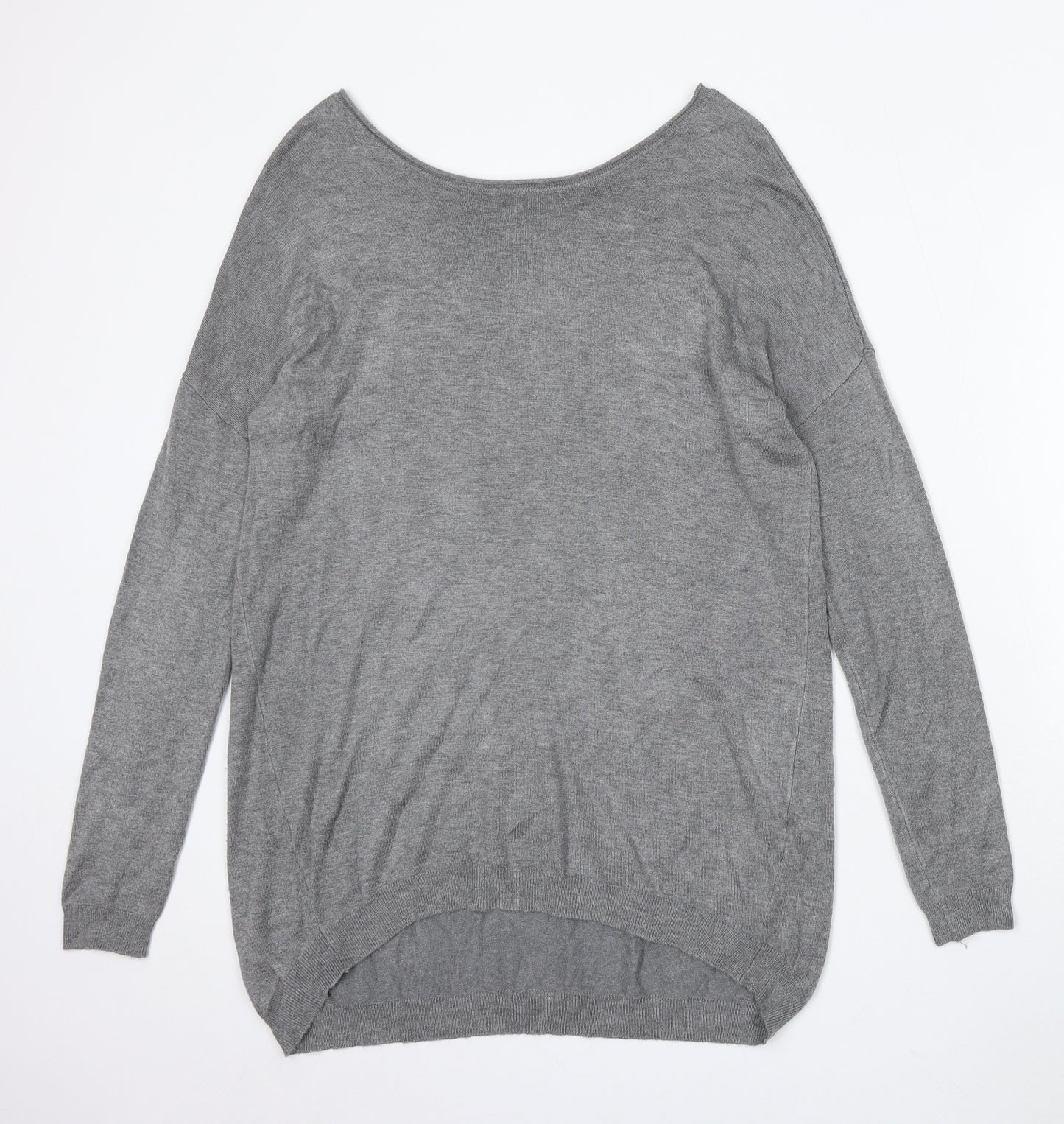 Atmosphere Womens Grey Round Neck Polyester Pullover Jumper Size S