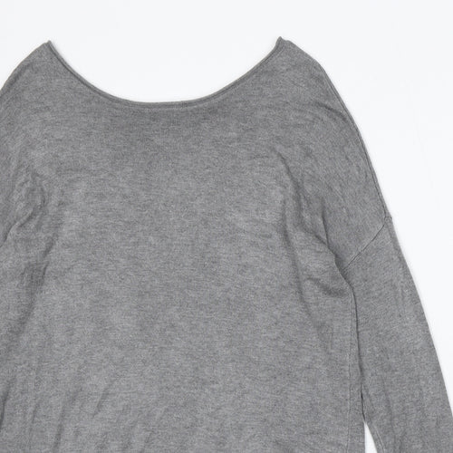 Atmosphere Womens Grey Round Neck Polyester Pullover Jumper Size S