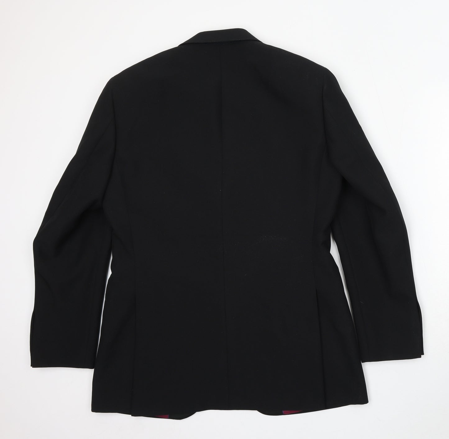 1860 Menswear Mens Black Polyester Jacket Suit Size 38