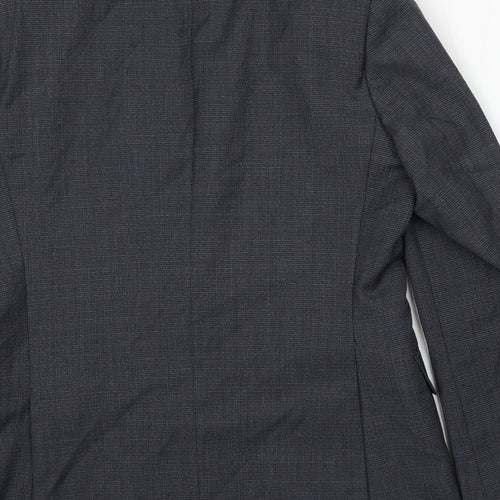 Hammond & Co Mens Blue Check Polyester Jacket Suit Size 42