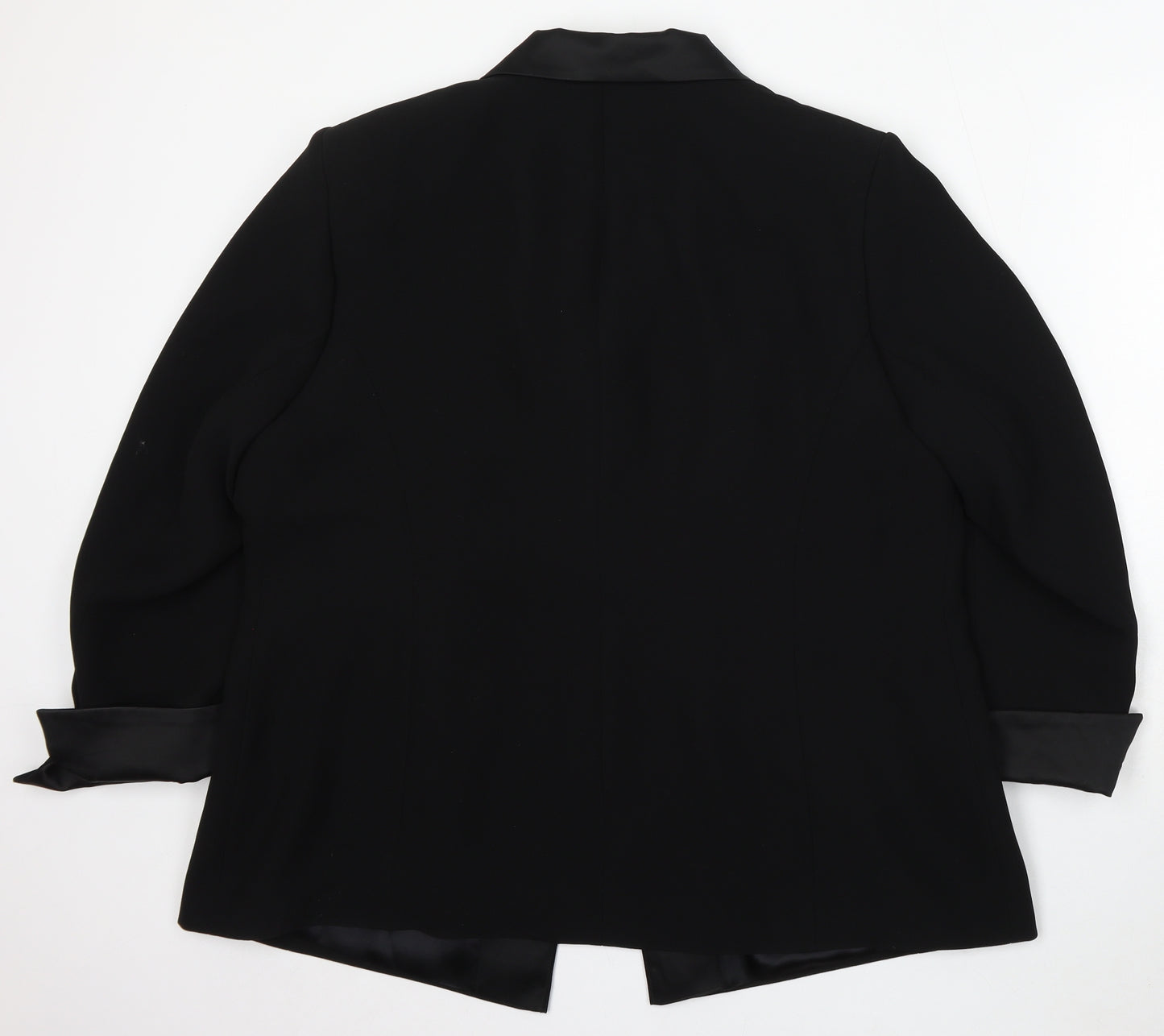 Ann Harvey Womens Black Polyester Jacket Blazer Size 22