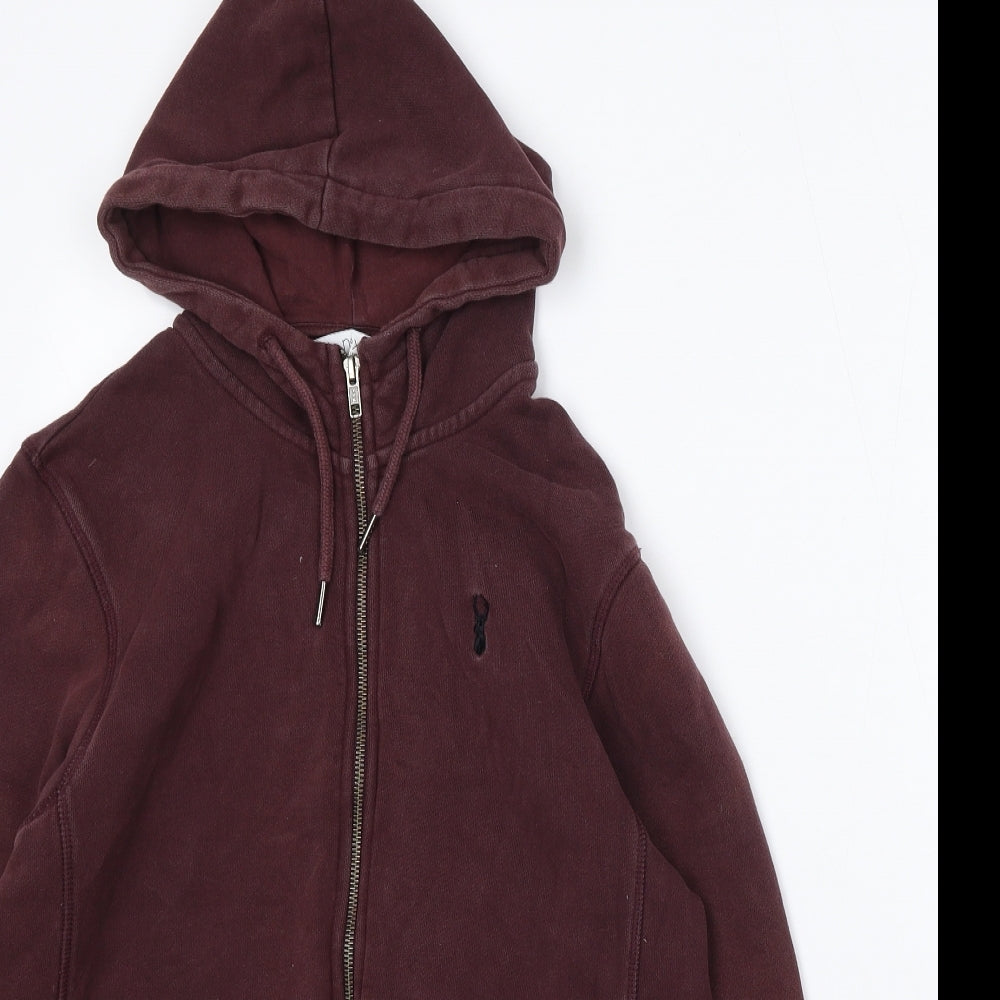 NEXT Mens Purple Cotton Full Zip Hoodie Size S