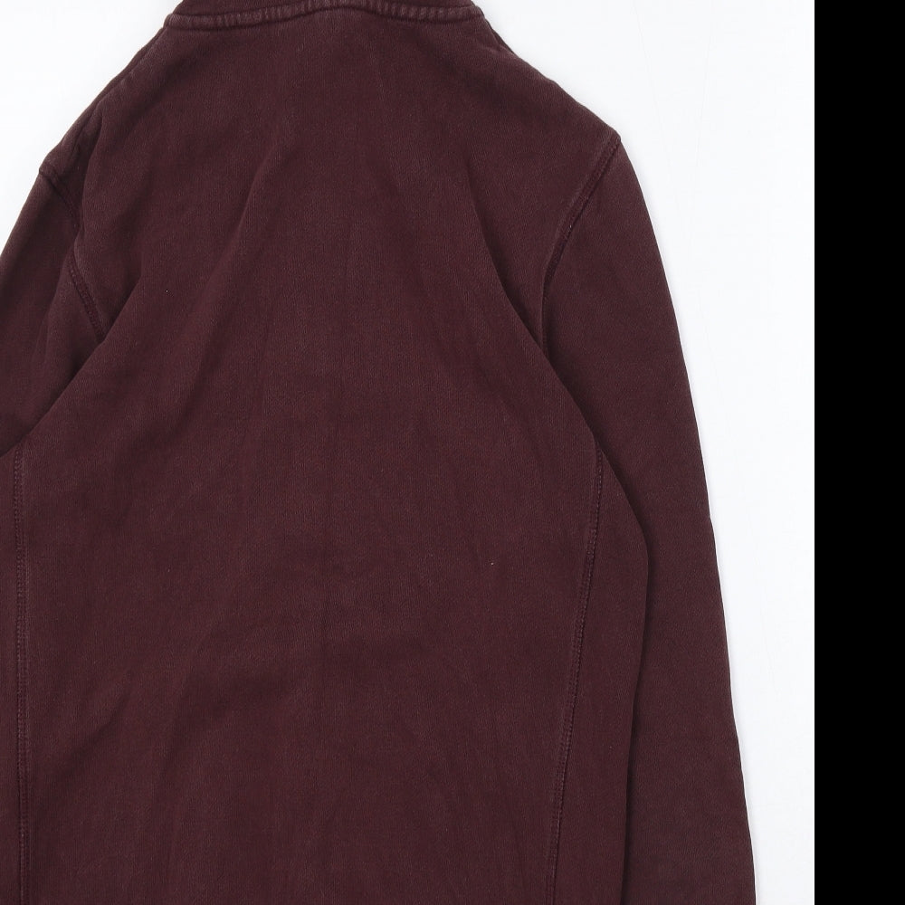 NEXT Mens Purple Cotton Full Zip Hoodie Size S