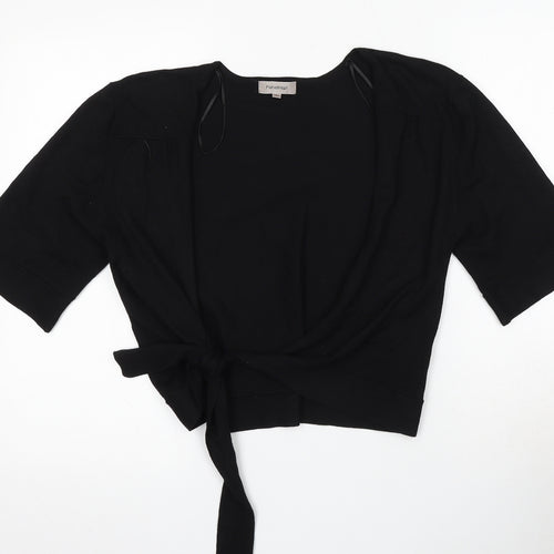Paramour Womens Black V-Neck Viscose Pullover Jumper Size L