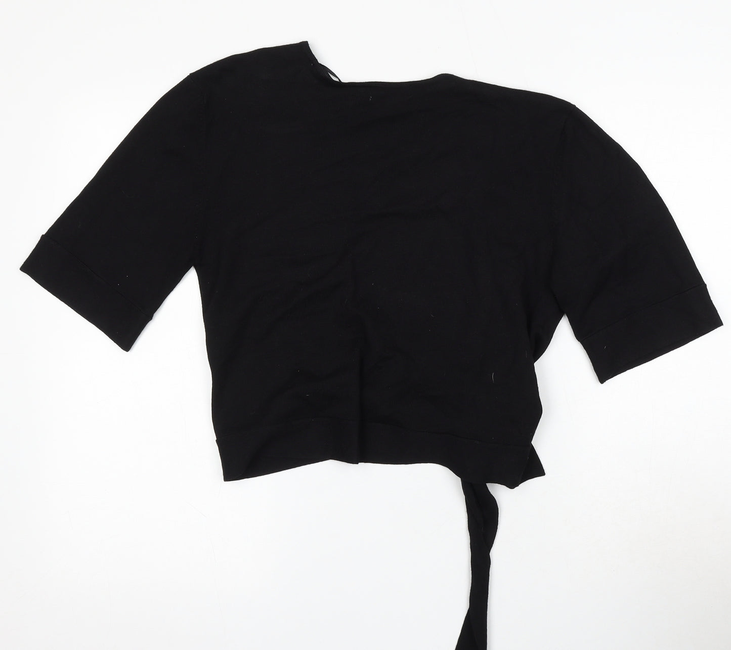 Paramour Womens Black V-Neck Viscose Pullover Jumper Size L