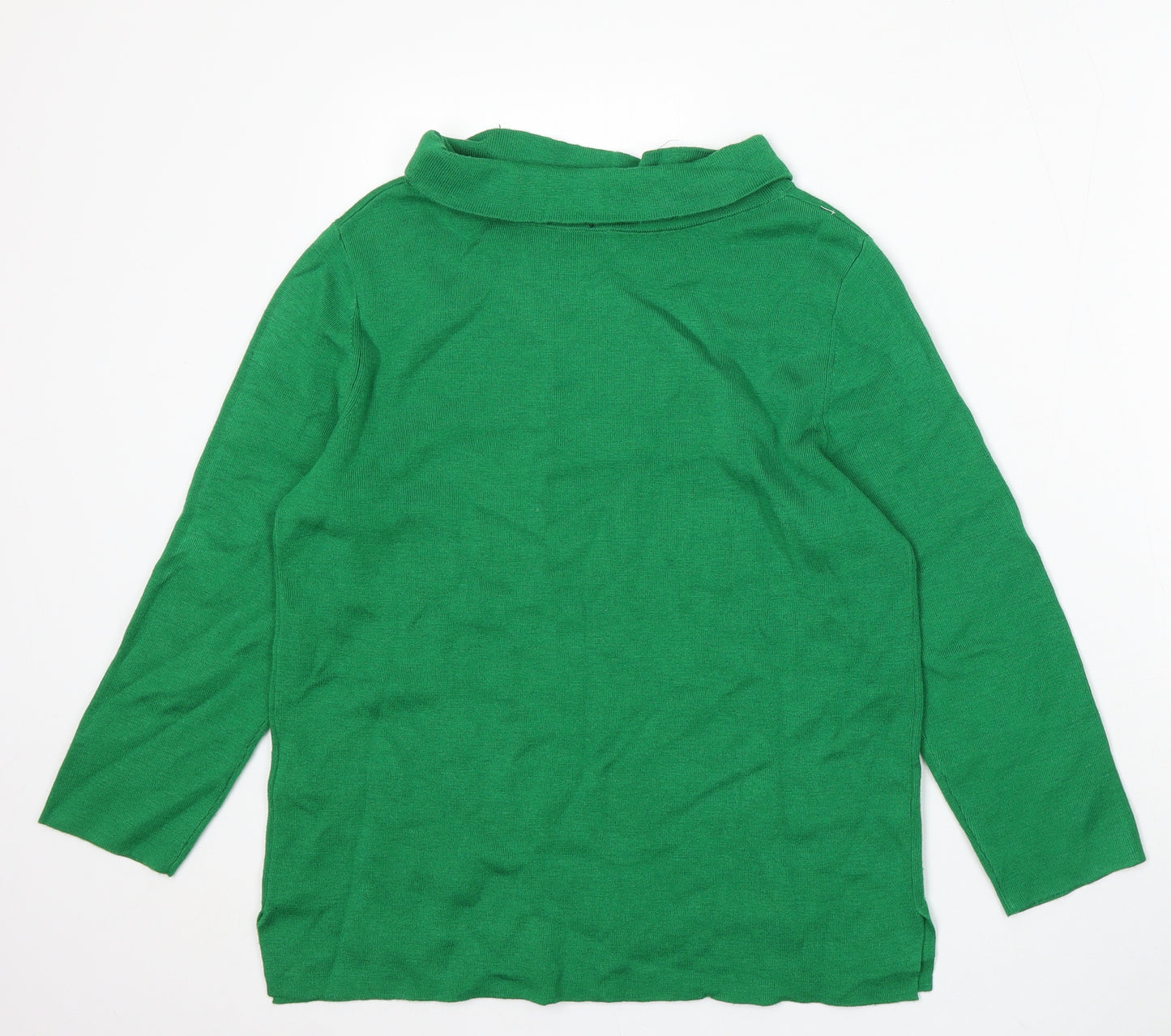 Hobbs Womens Green Roll Neck Viscose Pullover Jumper Size M
