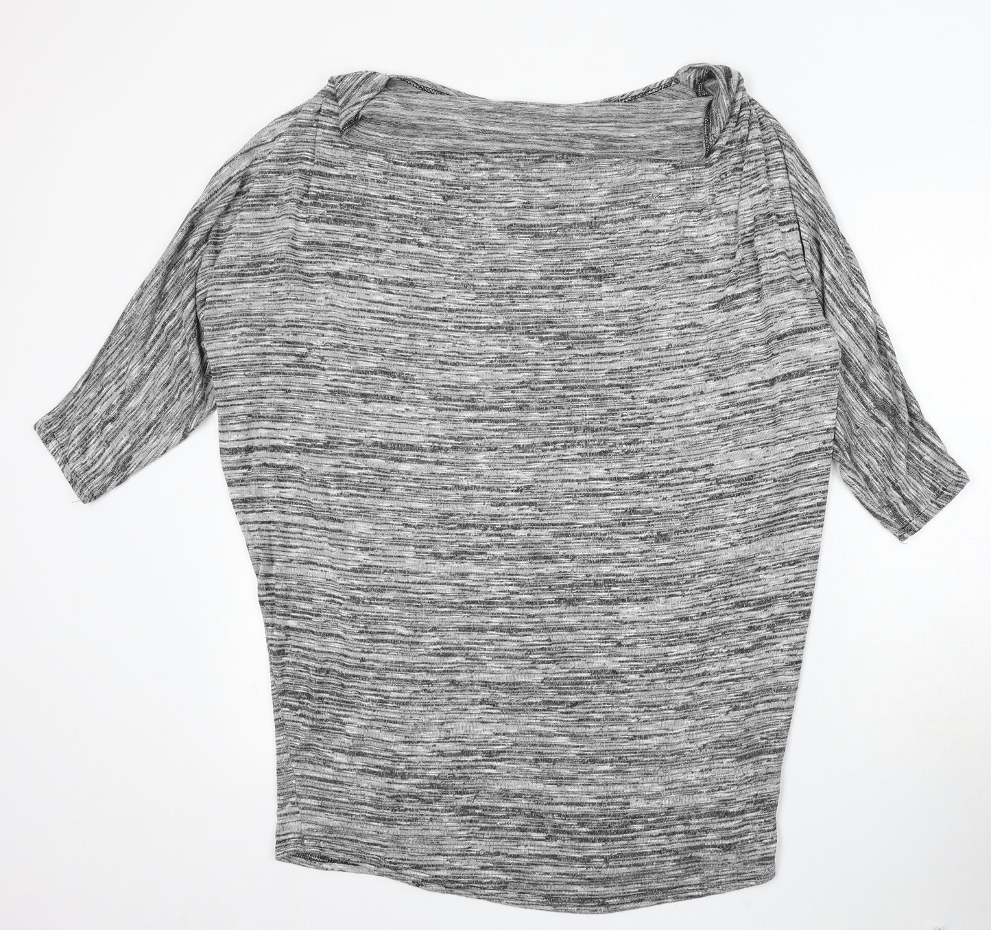 Finella Womens Grey Round Neck Polyester Pullover Jumper Size L