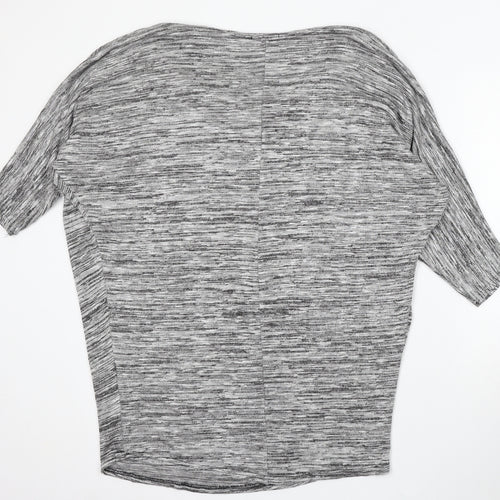 Finella Womens Grey Round Neck Polyester Pullover Jumper Size L