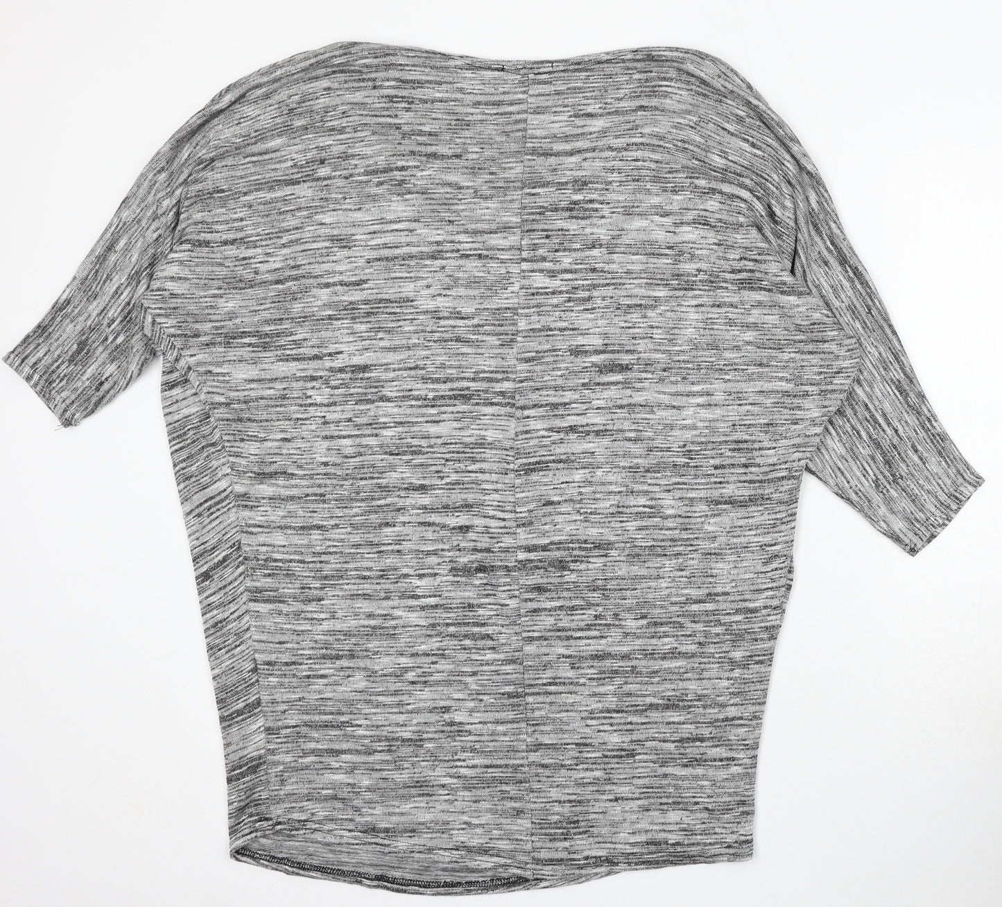 Finella Womens Grey Round Neck Polyester Pullover Jumper Size L