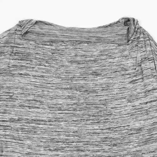 Finella Womens Grey Round Neck Polyester Pullover Jumper Size L