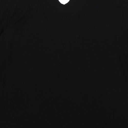 Papaya Womens Black Round Neck Polyester Pullover Jumper Size 12