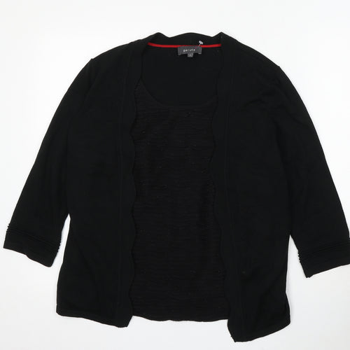 Marks and Spencer Womens Black Round Neck Acrylic Pullover Jumper Size 14