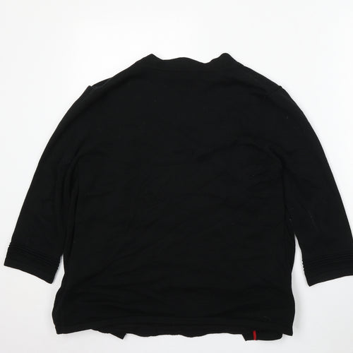 Marks and Spencer Womens Black Round Neck Acrylic Pullover Jumper Size 14