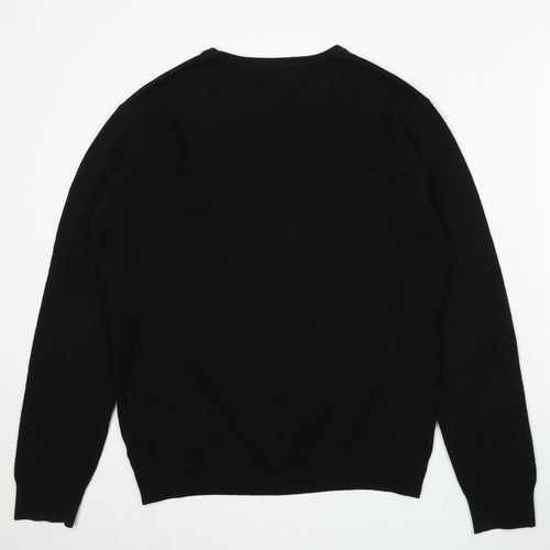 Cedar Wood State Womens Black Round Neck Acrylic Cardigan Jumper Size XL