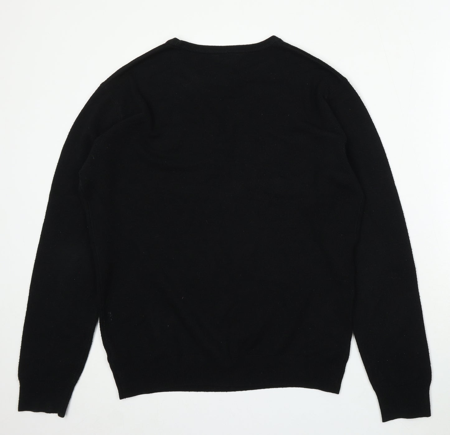 Cedar Wood State Womens Black Round Neck Acrylic Cardigan Jumper Size XL